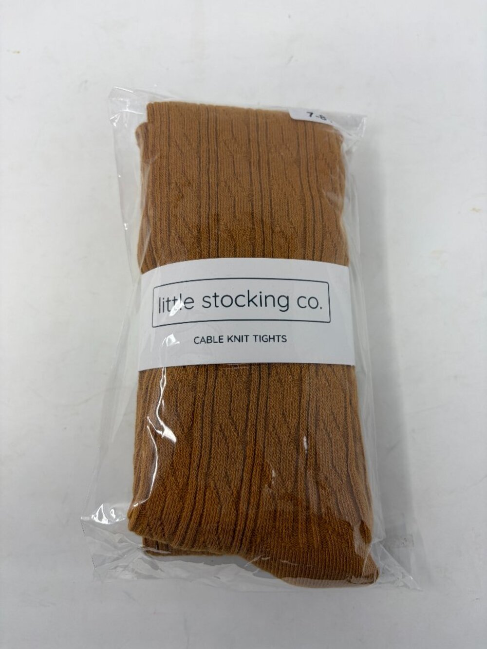 NWT Little Stocking Co. mustard yellow cableknit tights 7-8 girls